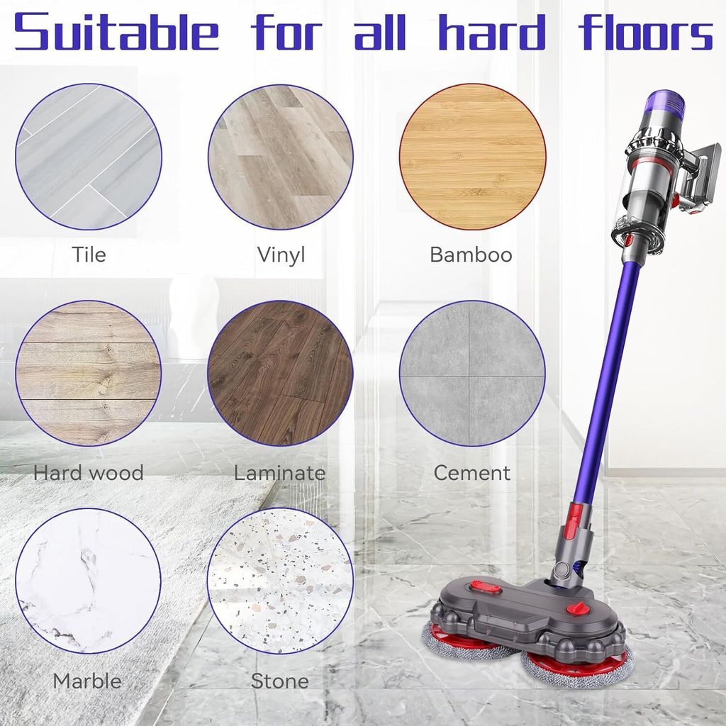 Elektrischer Wischaufsatz für Dyson V11 V10 V8 V7 V15 Produktbild 7