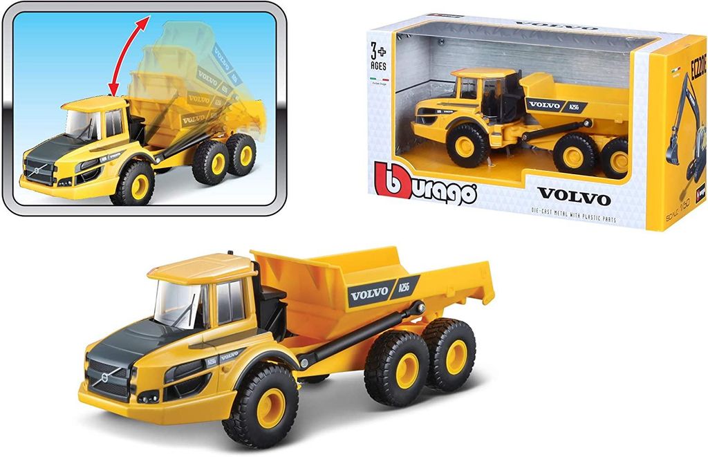 Bburago 18-32085 - Camion ribaltabile Volvo A25G (scala Immagine del prodotto 