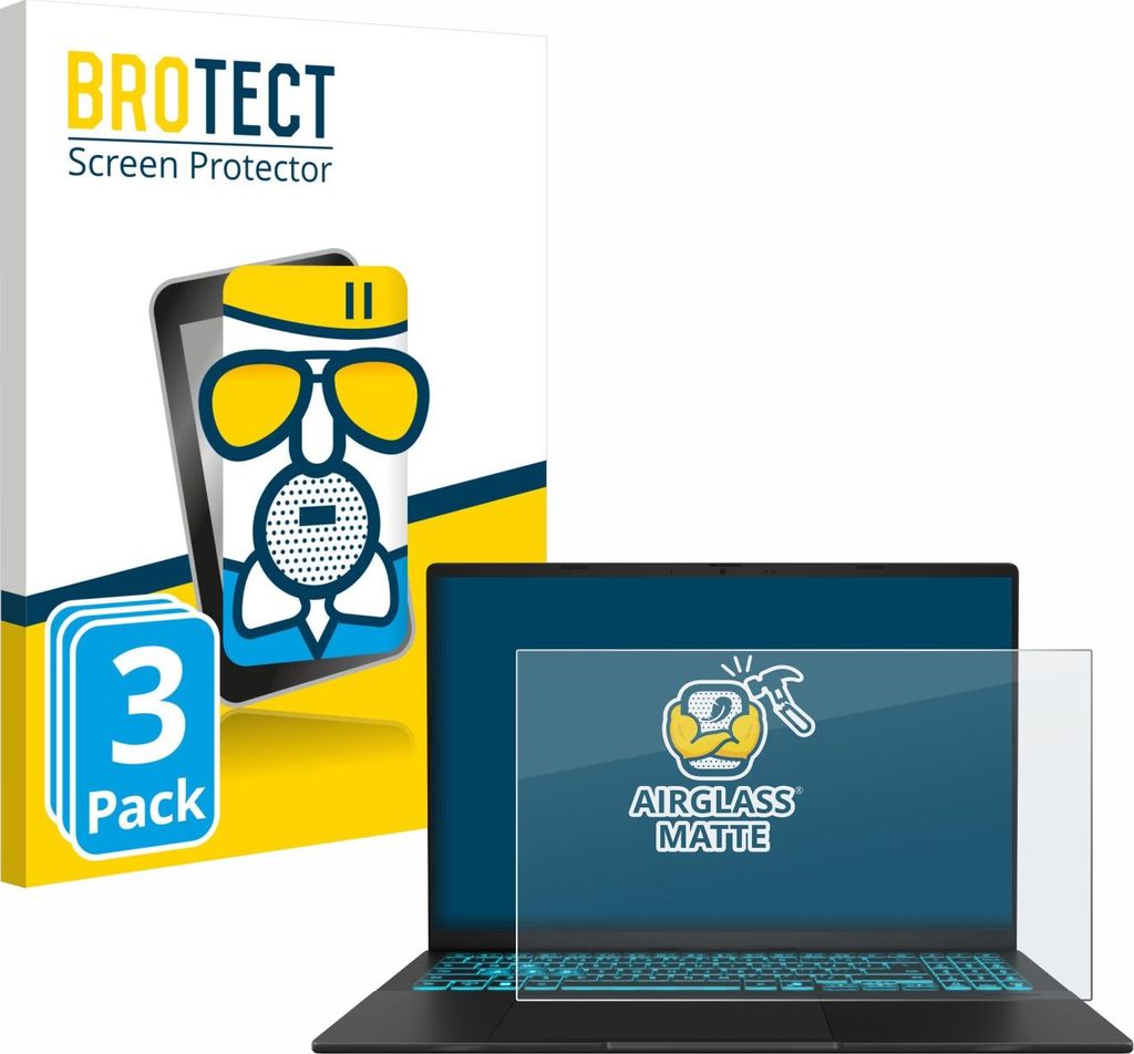 3x BROTECT Entspiegelungs Schutzglas für ASUS V16 V3607 Schutzfolie Panzer Folie Glas Display Schutz matt