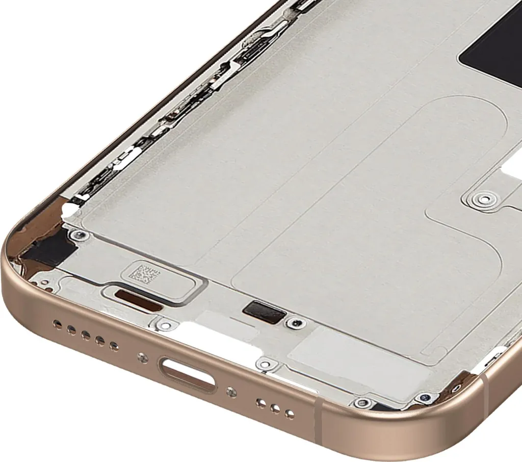 Avizar Coque Centrale de Remplacement iPhone 16 Pro Max en Coloris Or