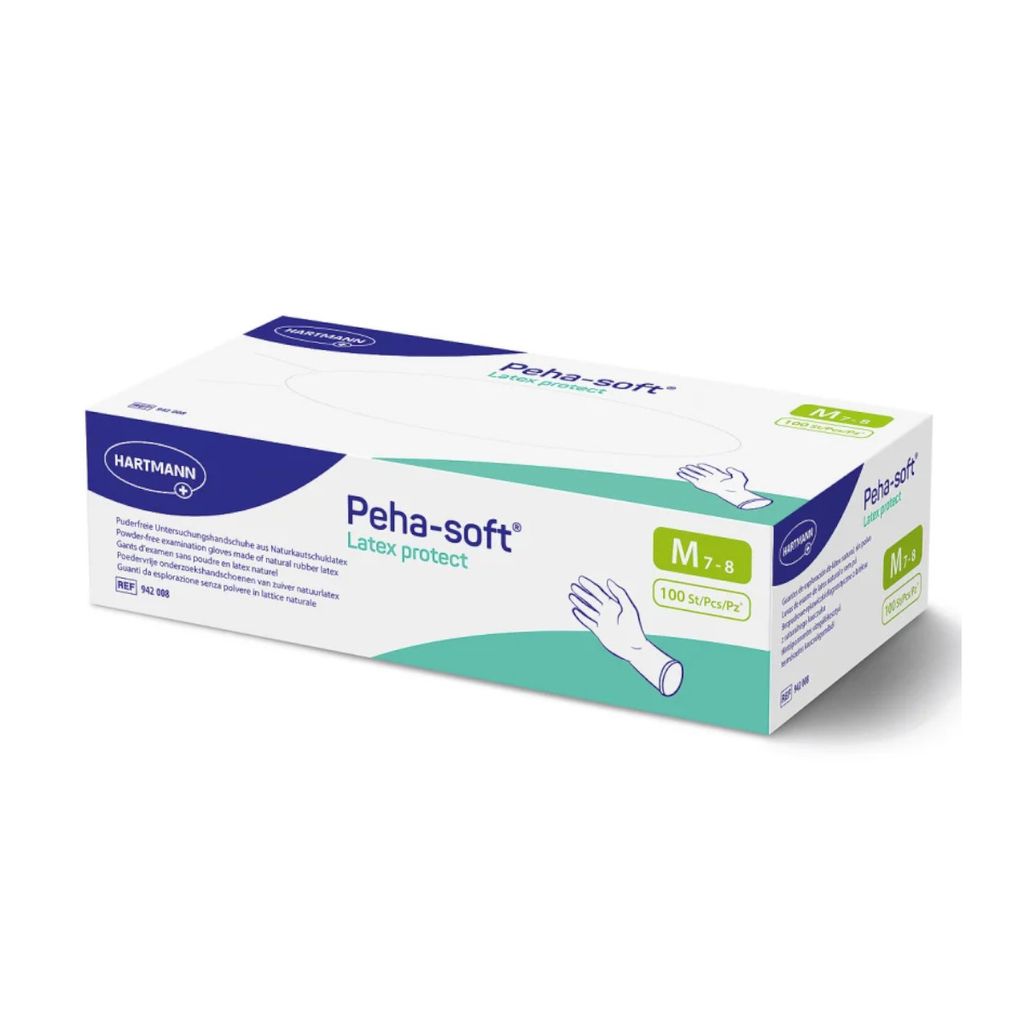 Rękawiczki Peha Soft wykonane z lateksu bezpudrowe miękkie Zdjęcie produktu 