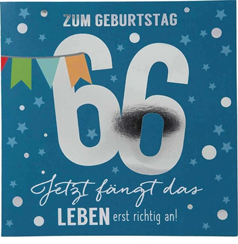 Depesche 11515-049 Zahlenkarte zum 66. Geburtstag mit Produktbild 