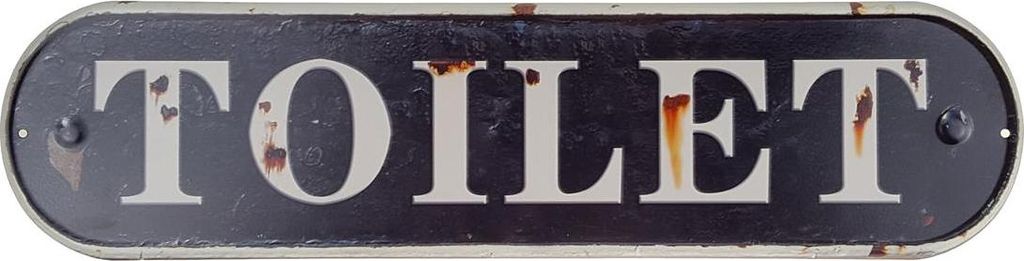 Geprägter Blechteller „Toilet“