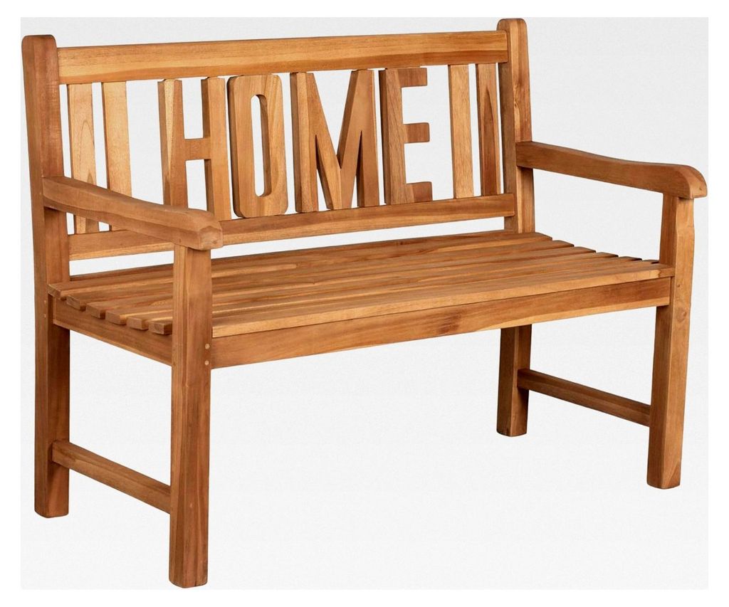 Gartenbank aus Teakholz | Holzbank mit Rückenlehne | Friesenbank für den Außenbereich | 2-Sitzer 120x60x94 cm | Teakmassiv & wetterfest für Gar...