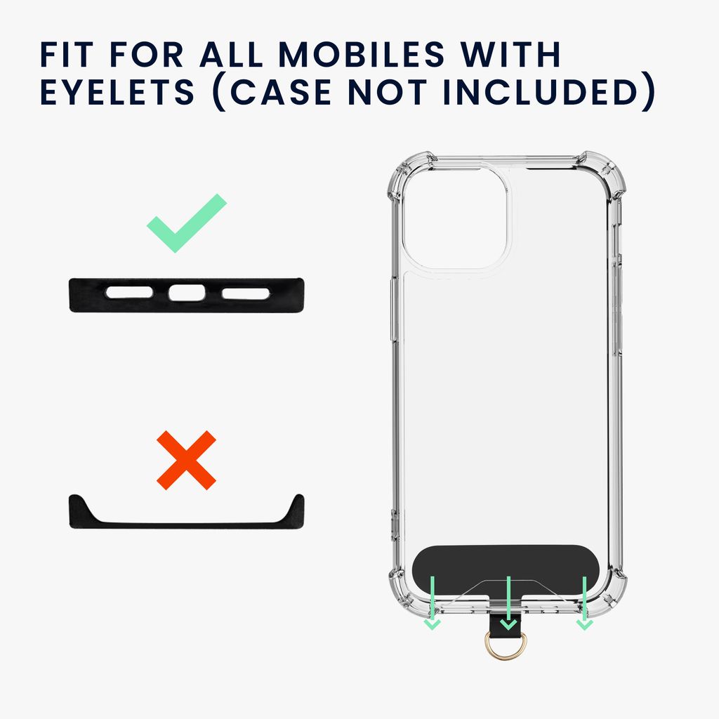 kwmobile Universelle Handykette aus Kunststoff - Handyband zum umhängen mit Universalhalterung - Handy Umhängeband in verschiedenen Farben - 35 x...