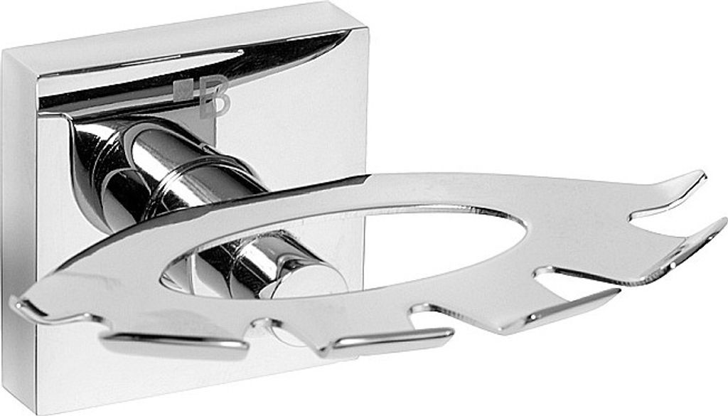 META Zahnbürstenhalter Messing Chrom poliert 105x55x85 mm für Bad & WC >> zum Bohren oder Kleben