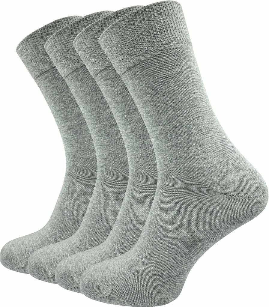Gawilo Businesssocken aus hochwertiger Bio Baumwolle | Beste Qualität & Perfekte Passform | Herren (4 Paar), Hellgrau / 47 - 50