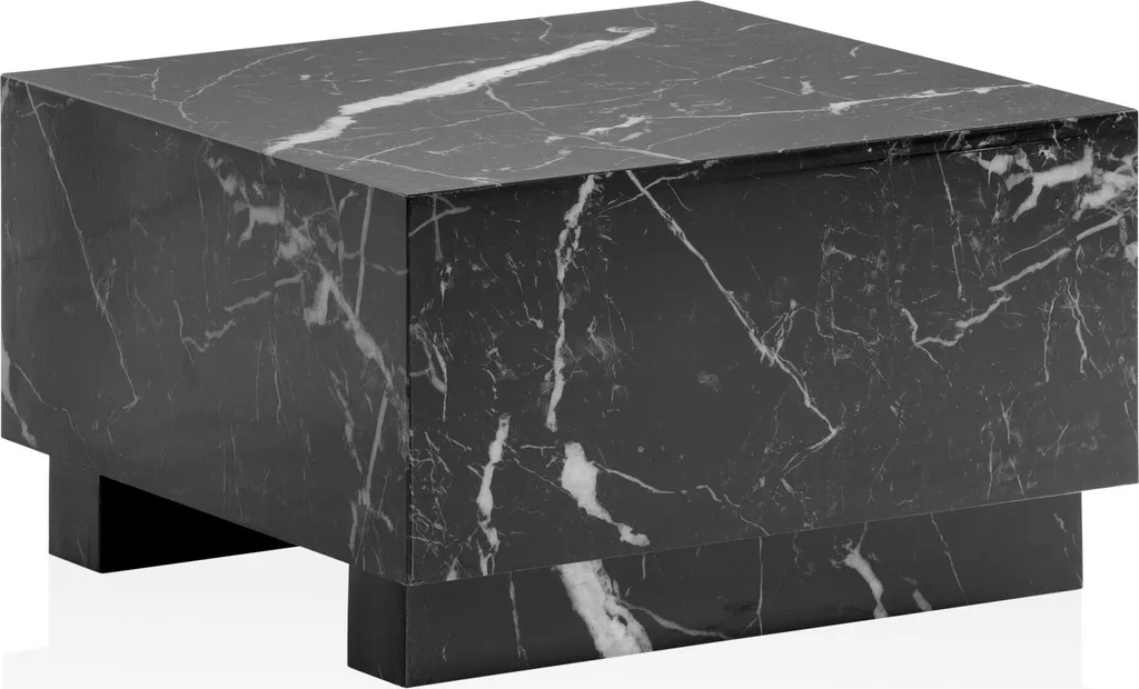 Wohnling Tavolino Monoblocco 60x60x35 - Nero Marmo Lucido Opinioni