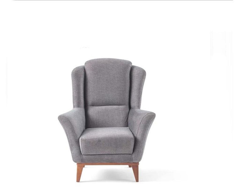 Polster Einsitzer Designer Wohnzimmer Armlehnensessel Textil 1-Sitzer