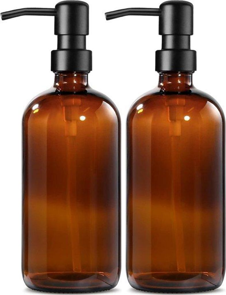 Vintage Glas-Set für 2 Stück - 500 ml - Küche und Badezimmer - braun - Glas