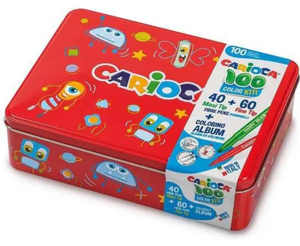 Mallette de 100 feutres de dessin Carioca pour loisirs créatifs enfant - 2