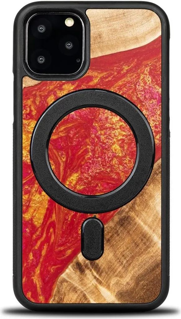Custodia Bewood Unique iPhone 11 Pro MagSafe Neons Paris | Cover Legno