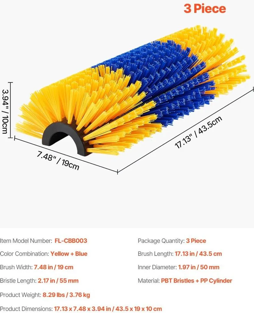 Kit 3 Spazzole per Bovini e Cavalli 43cm | Allevia Prurito e Pelo Morto - 7