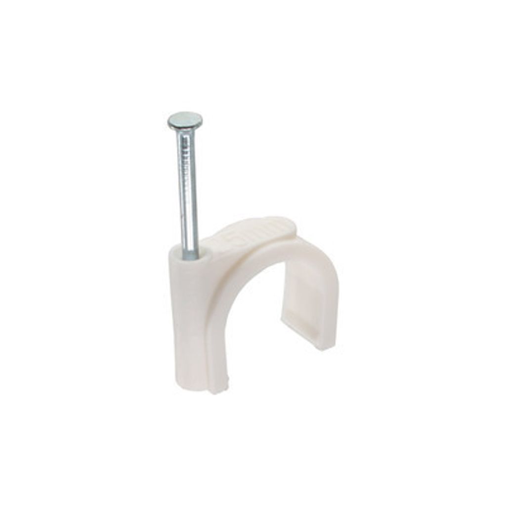 InLine Kabelschelle 8mm rund, weiß, 100 Stück, Kunststoff, Produktbild 