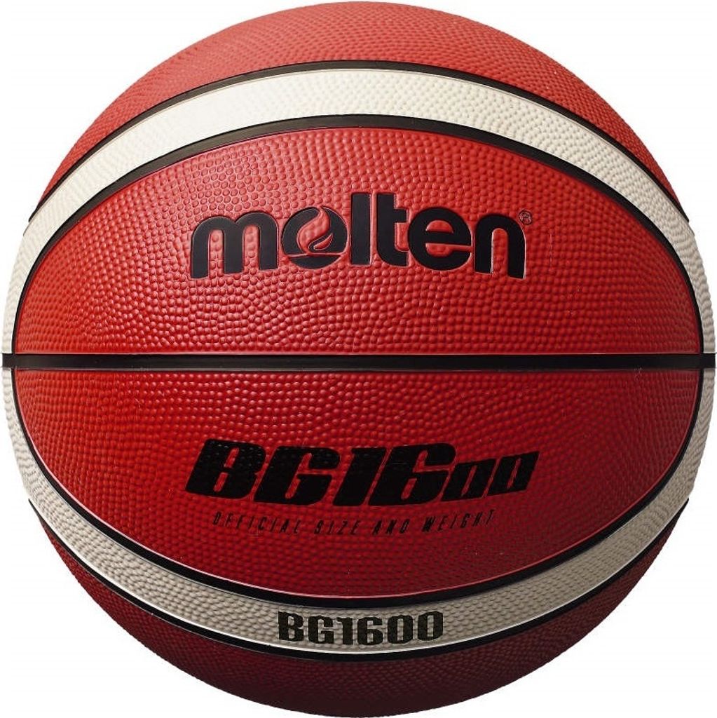 Molten - Basketball "1600" - Gummi RD845 (5) (Weiß/Bräunen) Produktbild 