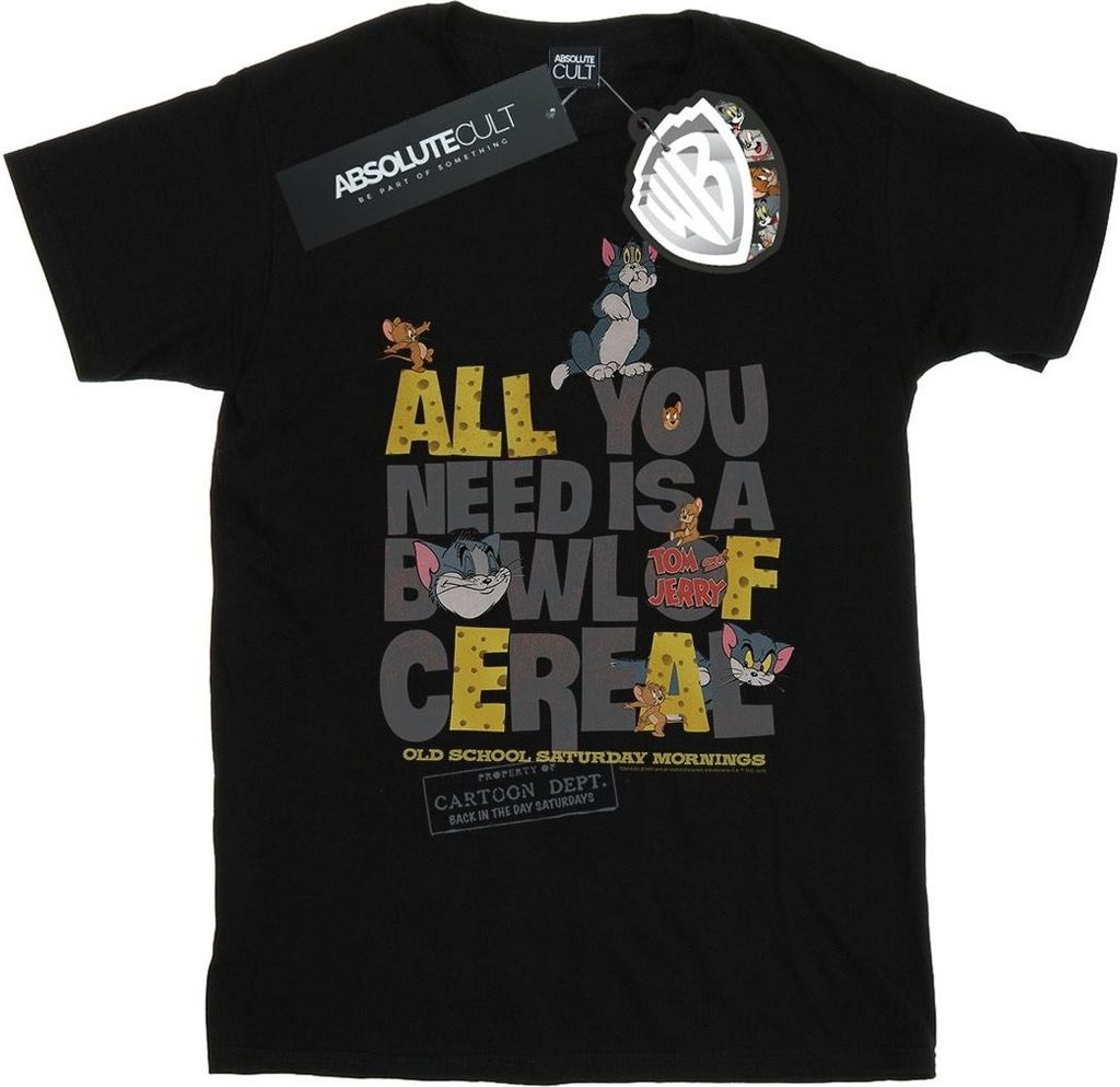 Tom And Jerry - "All You Need Is" T-Shirt für Damen BI46337 (S) (Schwarz)