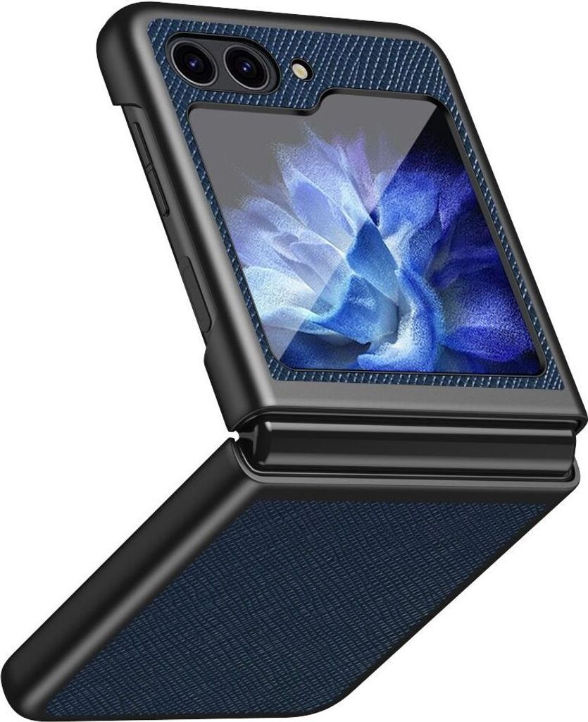 König Design Hülle kompatibel mit Samsung Galaxy Z Flip5 5G Kunststoff Soft Handyhülle - Handy Case Blau