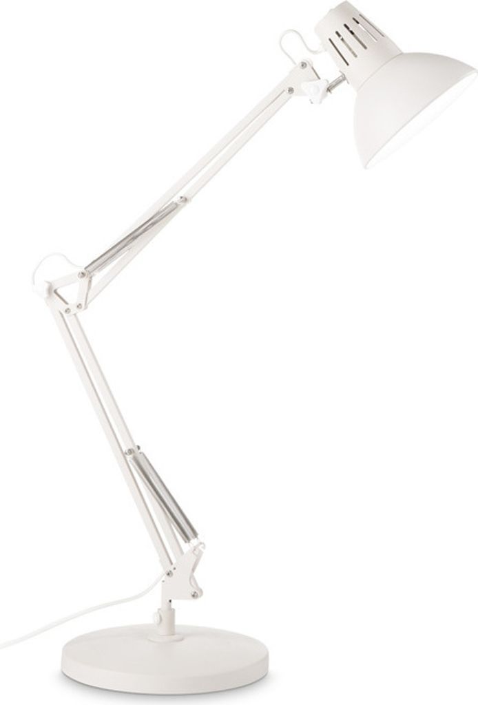 Desk-Modern Office Lamp Wally Metall Weiß und Kupfer 1 Licht E27