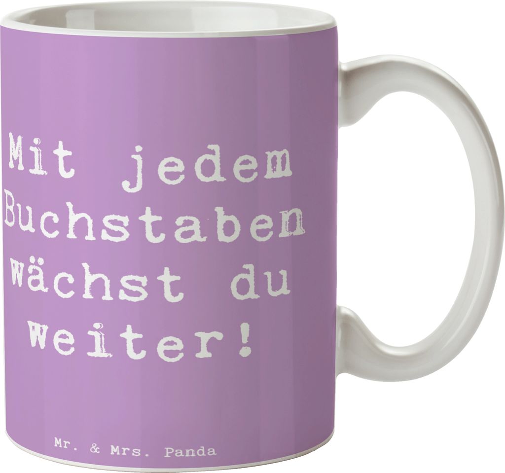 Mr. & Mrs. Panda Tasse Spruch Schulanfang Inspiration - Lavendeltraum - Geschenk, Pott, Trinkbecher, Kaffeebecher, Selbstvertrauen, Becher, Geschen...