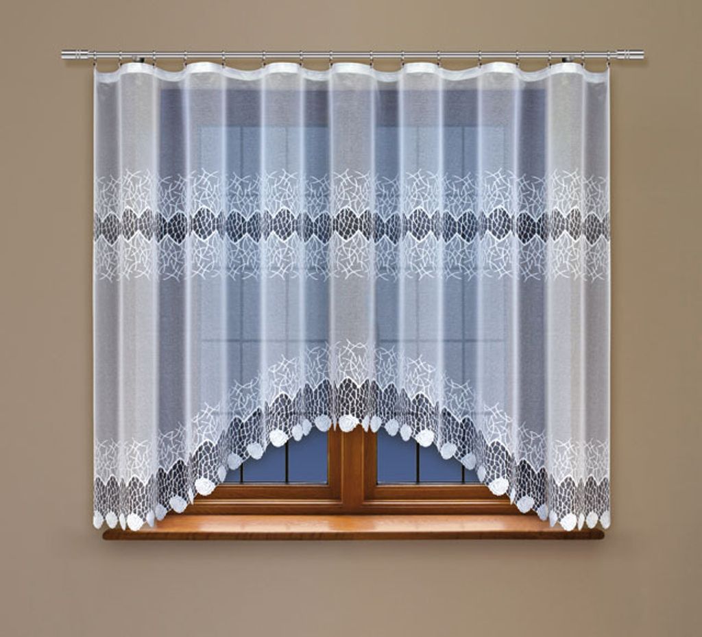 Gardine mit Kräuselband Fertiggardine Jacquard Store Vorhang