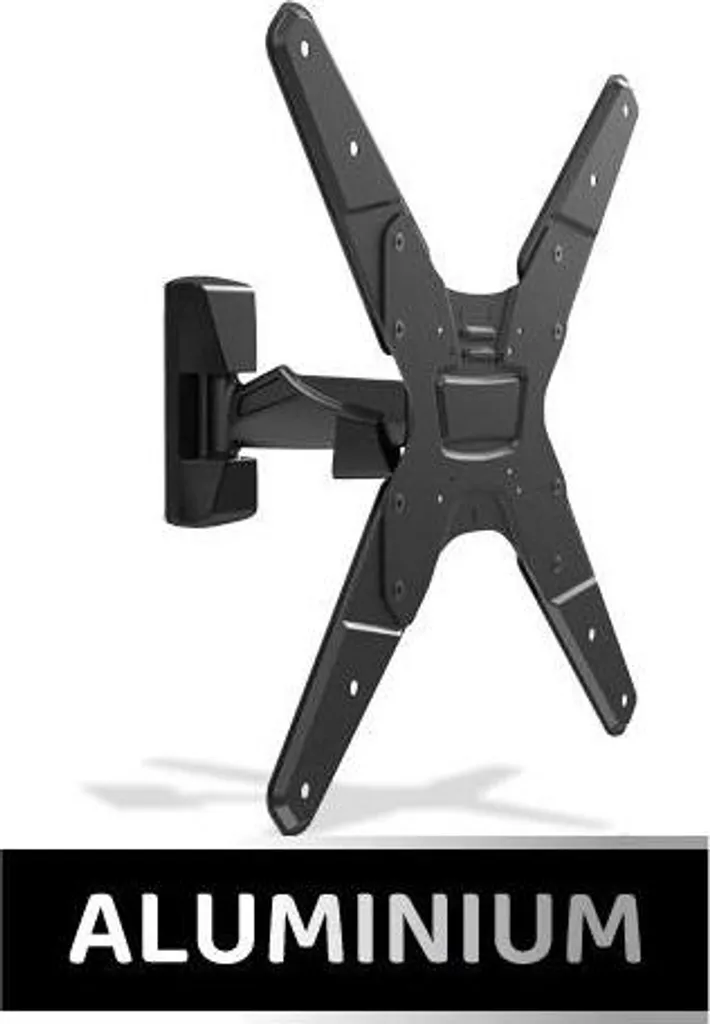 G.B.S. Electronics AWM-2355/2 Support Mural TV 55 Pouces Noir Acier