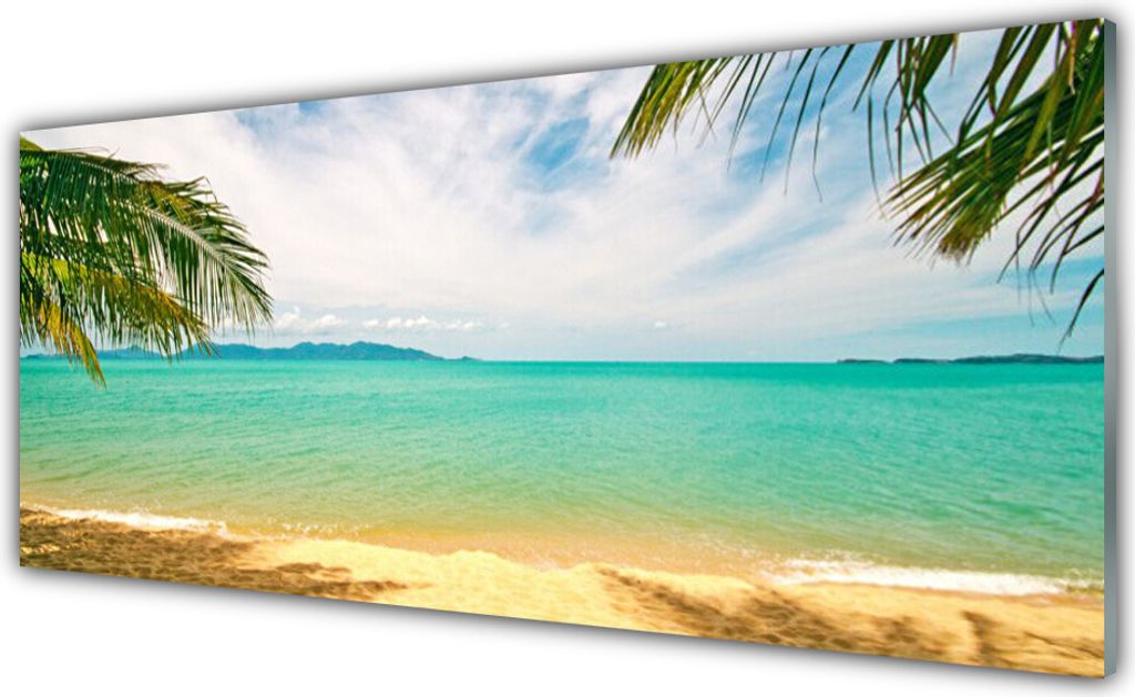 Küchenrückwand aus Glas 125x50cm Spritzschutz Meer Strand Landschaft