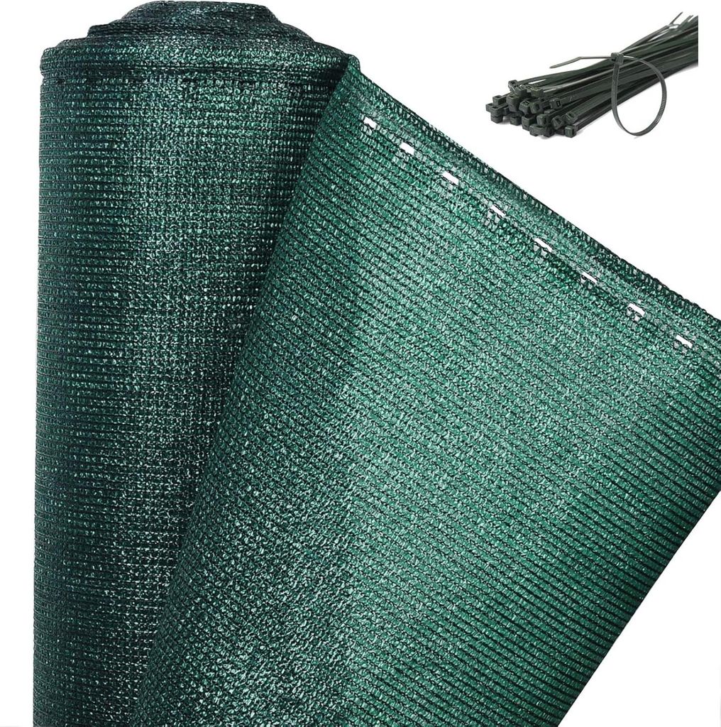 Umzäunungsabdeckung, Sichtschutz, Tennisabdeckung, Windschutz, Schattennetz, Sonnenschutz, Stoffabdeckung für Garten und Balkon, mit Kabelbindern...