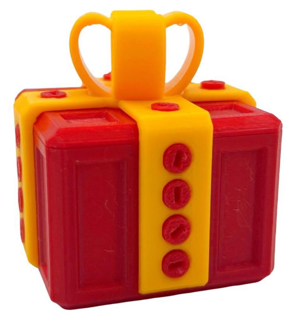 3D-gedruckte, nervige Geschenkbox mit Schrauben – Bunte, quadratische Puzzle-Geschenkbox – Scherzartikel für Zuhause, Büro, Bücherregal oder...