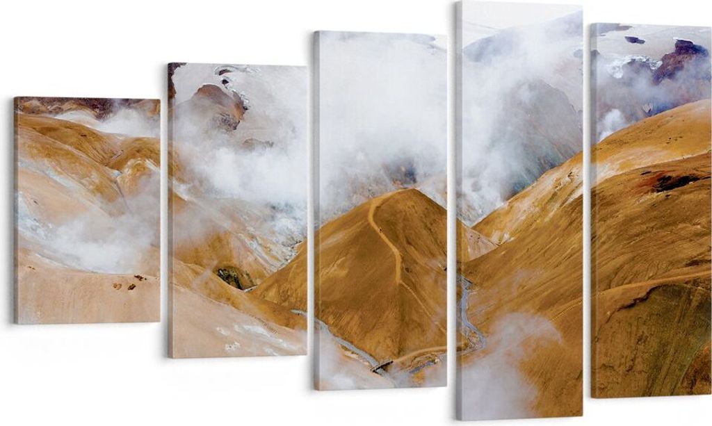 Bild auf Leinwand - Leinwandbild - 5 Teile - Berge Wolken Produktbild 