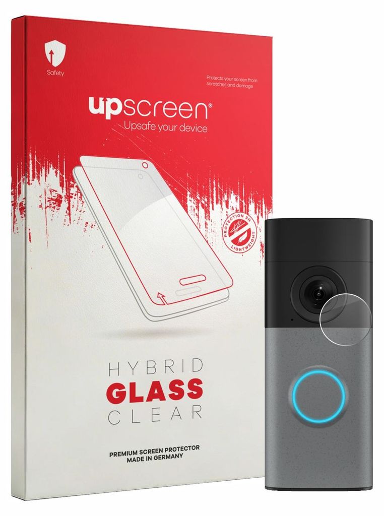 upscreen Schutzglas für Ring Wired Video Doorbell Schutzfolie Panzer Folie Glas Display Schutz klar