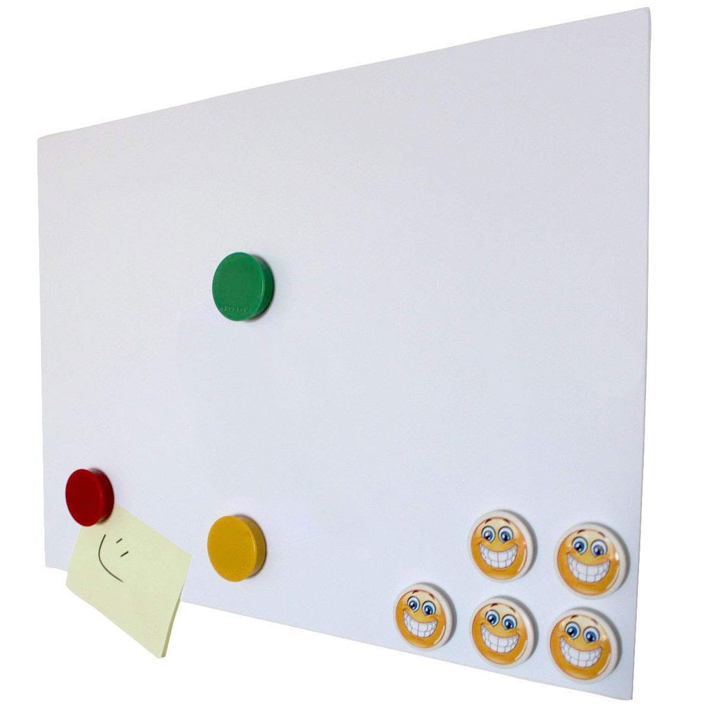 50 x 70 cm Ferrofolie selbstklebend Magstick I Eisenhaltige Folie weiß beschichtet für Büro Präsentationen I DIY I Flexibler Haftgrund für M...