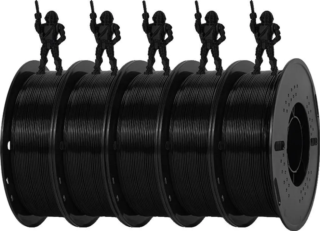 Set 5Kg PETG Nero 1.75mm HS - Filamento 3D ad Alto Flusso e Basso Ritiro