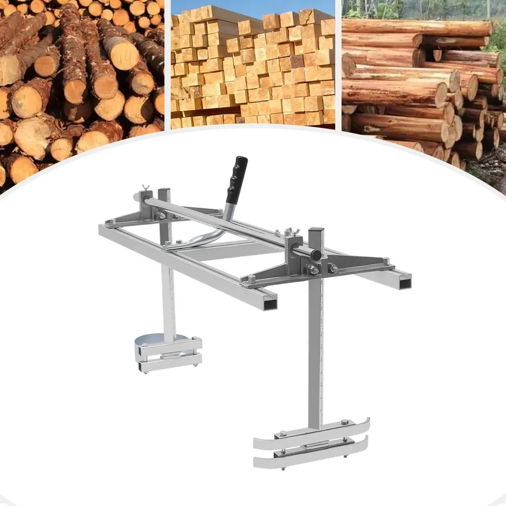 Guide de Tronçonneuse Largeur 91 cm en Argent pour Sciage de Planches Pro