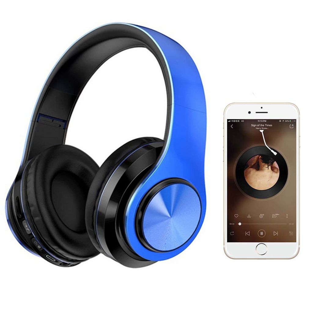 Wireless Over-Ear Bluetooth 5.0 Kopfhörer Faltbare Headset für Handy Smartphone 