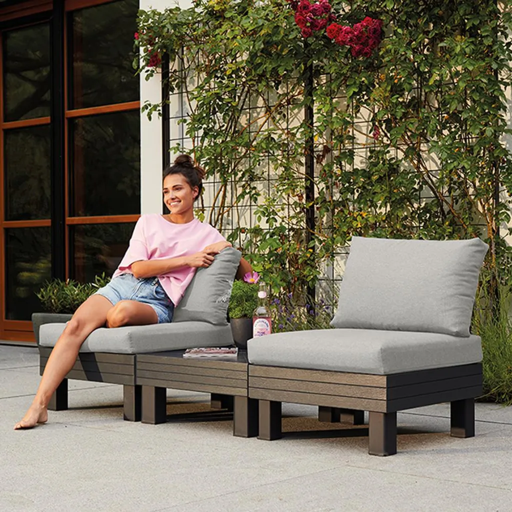 Keter Elements Ensemble modulaire pour balcon graphite - Mobilier compact - 4