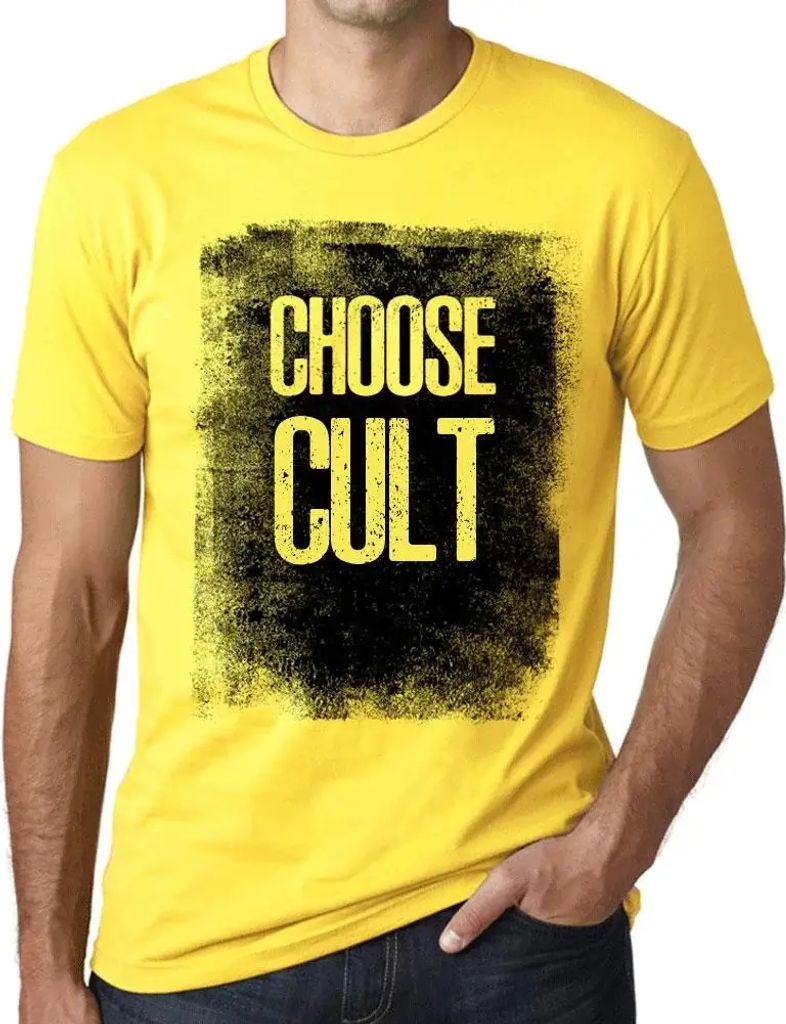 Herren Grafik T-Shirt Kult wählen – Choose Cult – Öko-Verantwortlich Vintage Jahrgang Kurzarm Lustige Druck Geburtstag Geschenk Mann