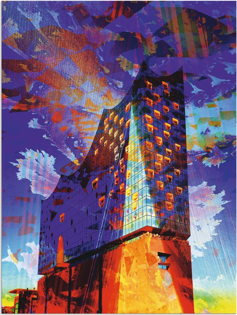 ARTland Wandbild Alu für Innen & Outdoor Elbphilharmonie Hamburg IV Größe: 45x60 cm