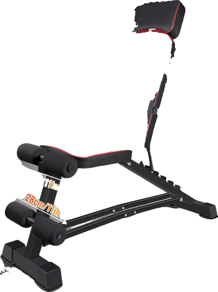 Banc à haltères ergonomique avec dossier réglable multiposition