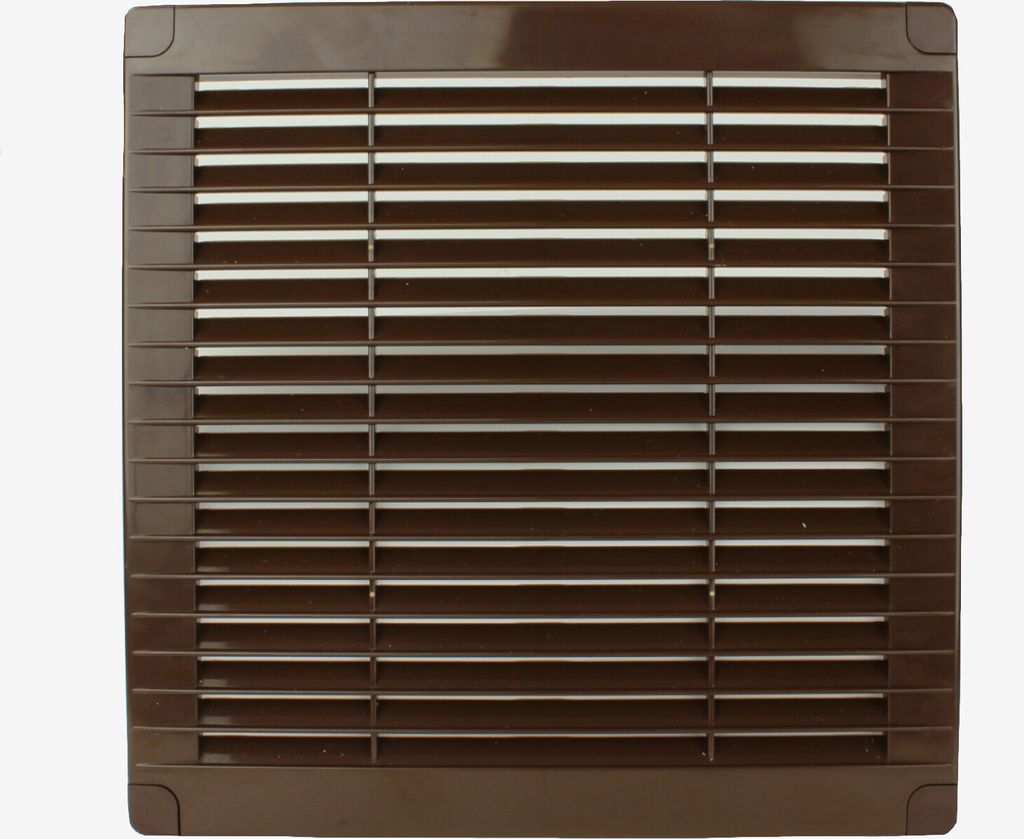 Lüftungsgitter Lamellengitter Abluftgitter Gitter Zuluft Abluft Belüftung Entlüftung eckig 200 x 200 mm braun nein