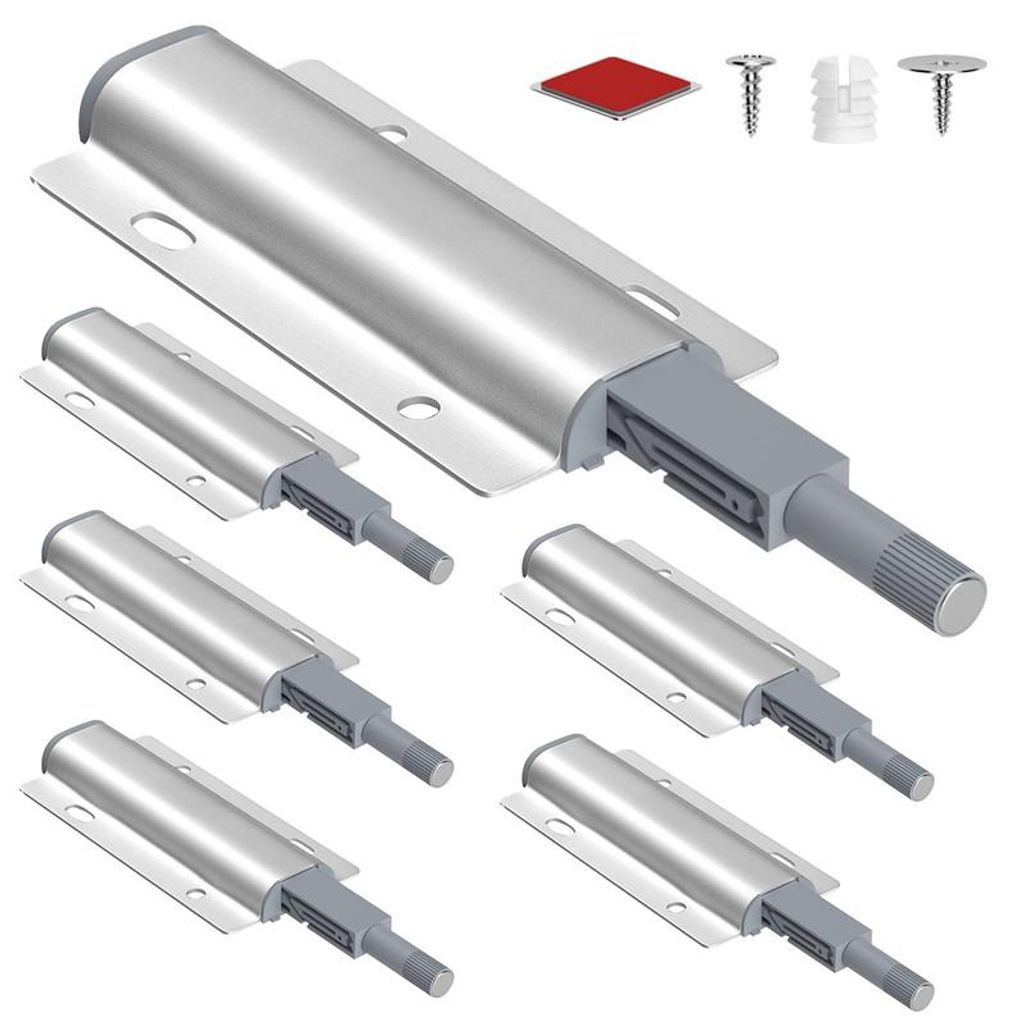 6er Set Push-to-Open Möbel Türöffner Magnetischer Druckverschluss Schranktür ohne Griff für Schrank Schublade Küchenmöbel
