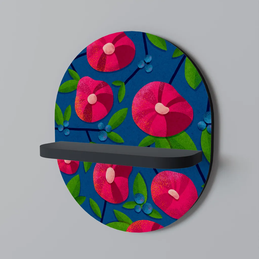 Miroir RÉFLEXIONS DE PRINTEMPS Ovales Regal Schwarz - Design Déco Noir