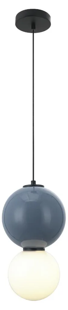 Lampe suspendue LED 6W PIEVE PND-95221-1M-BLU Italux design bleu cobalt