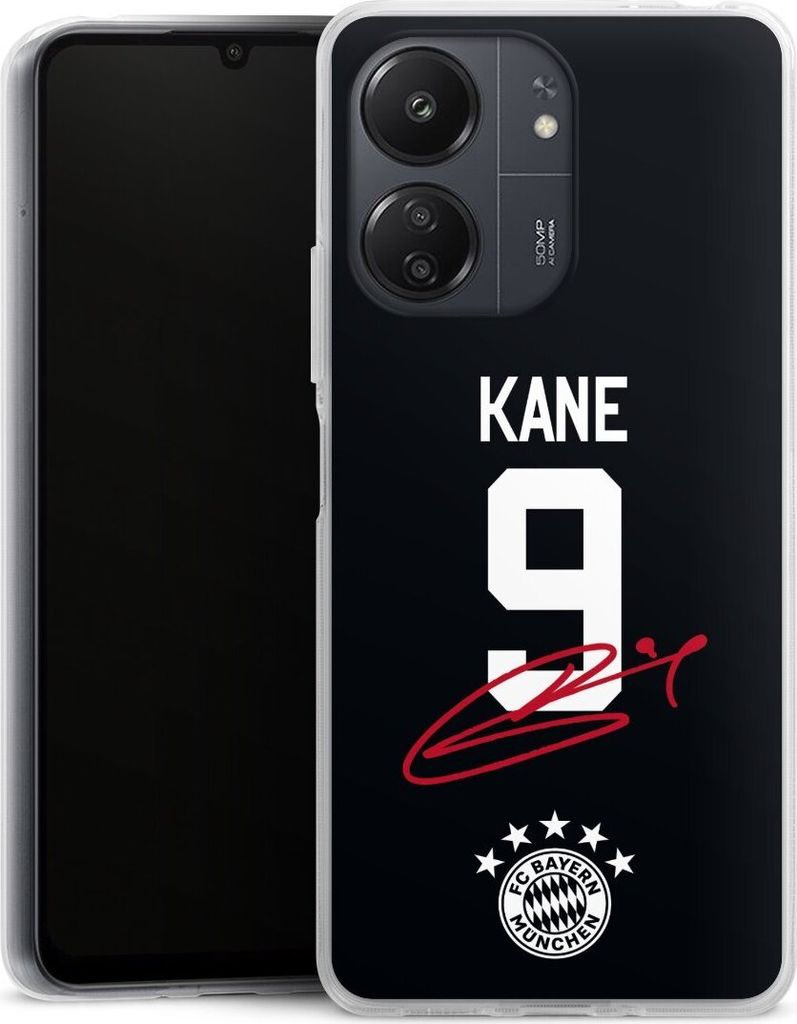 DeinDesign Handyhülle für Xiaomi Redmi 13C 4G Silikon Hülle Case Smartphone Schutzhülle FC Bayern München Trikot Harry Kane