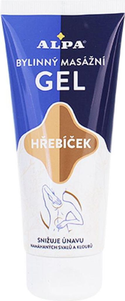 A tube of Alpa Nelken-Kräuter-Massage-Gel.