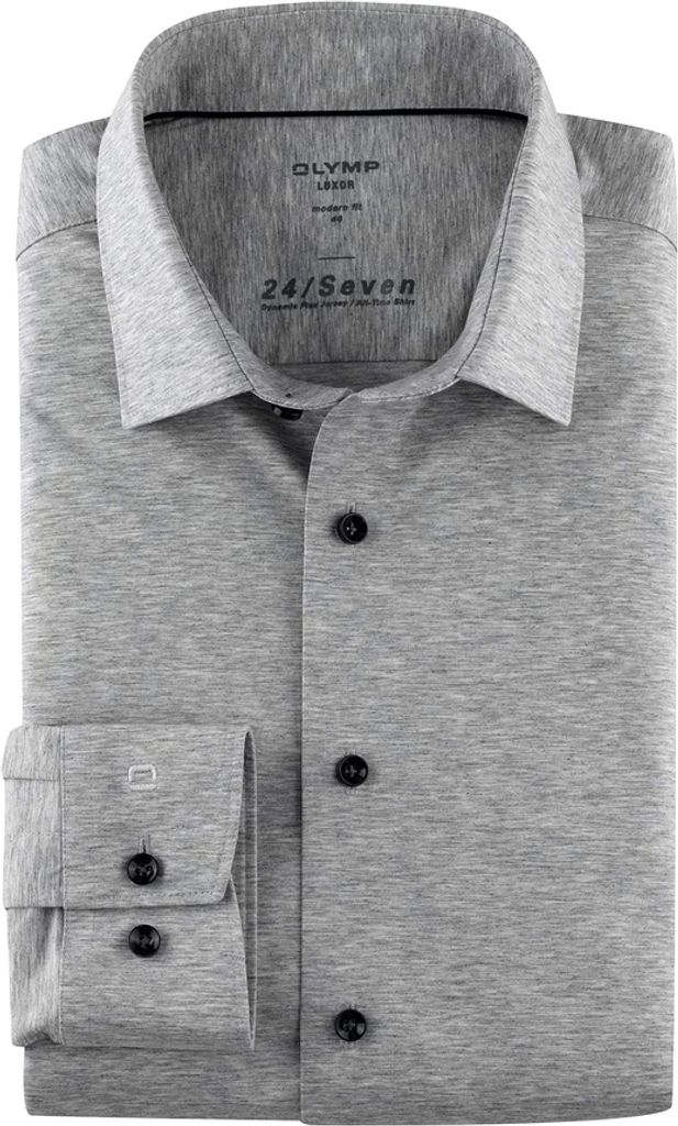 Olymp Hemd grau meliert Modern Fit