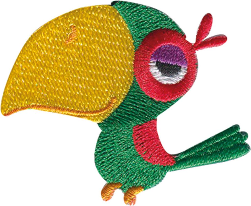 Papagei Piraten Vogel Tier - Aufnäher, Bügelbild, Produktbild 