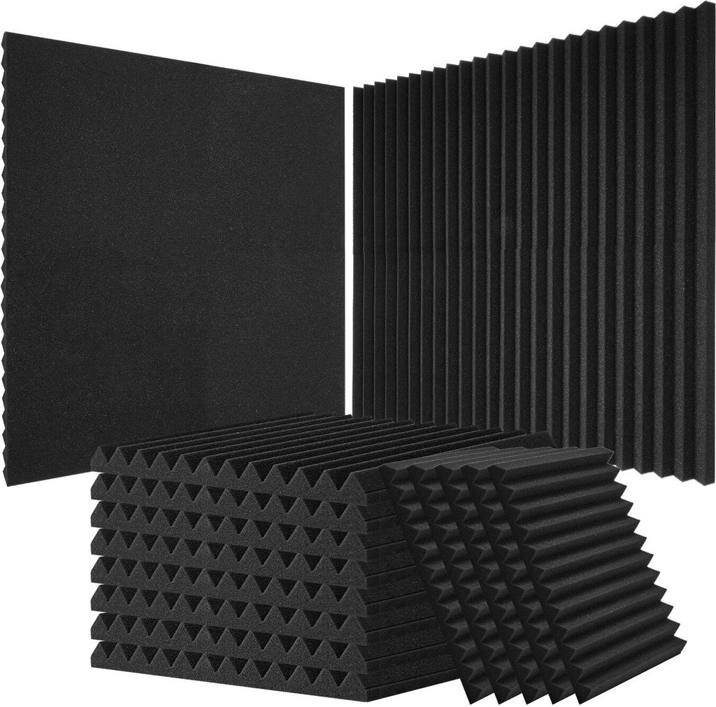 Akustikschaumstoffplatten 52Stk. 30x30x2,5cm Akustikpaneele Schalldämmung
