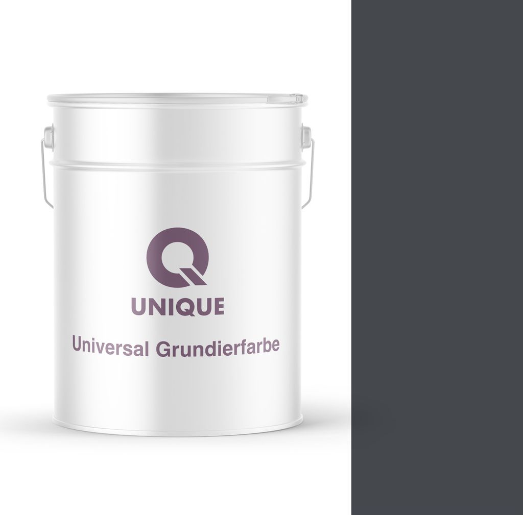 Q UNIQUE Universal Grundierfarbe 10 L – Schnelltrocknende Acrylat-Grundierung für Außen und Innen, Ideal für Mineralische Untergründe Stahlgr...