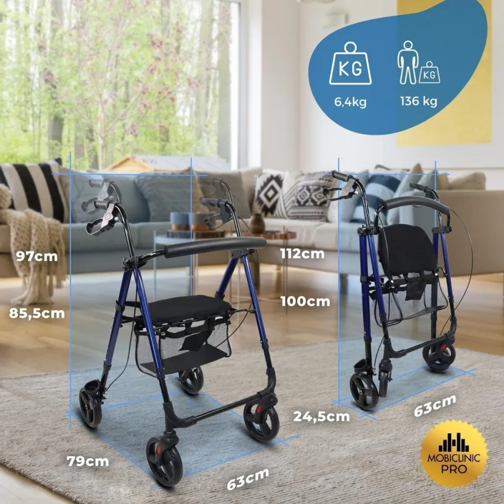 Déambulateur Sécurisé contre les Chutes - Pliable et Facile à Transporter - 2