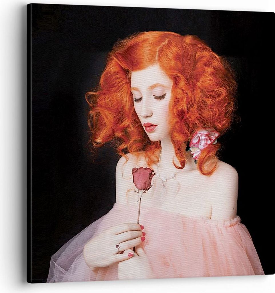 Bild auf Leinwand - Leinwandbild - Einteilig - Erz Frau Rose - 40x40cm - Wand Bild - Wanddeko - Wandbilder - Leinwanddruck - Bilder - Wanddekoratio...